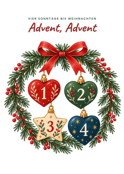 Postkarte Adventskarten, Motiv 12