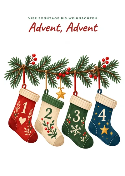 Postkarte Adventskarten, Motiv 13