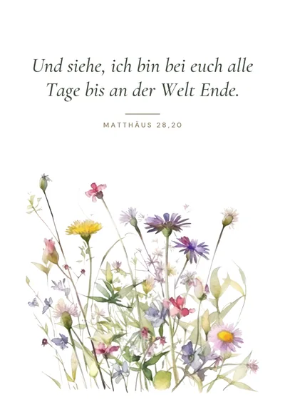 Postkarte Bibelworte mit Wildblumen, Motiv 01