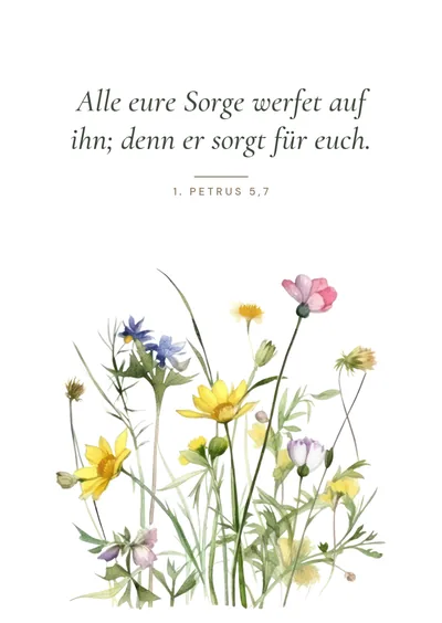 Postkarte Bibelworte mit Wildblumen, Motiv 03