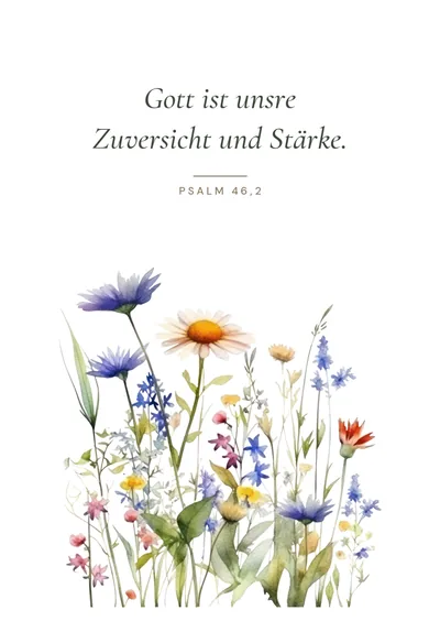 Postkarte Bibelworte mit Wildblumen, Motiv 04