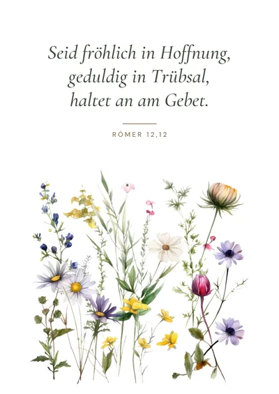 Postkarte Bibelworte mit Wildblumen, Motiv 05
