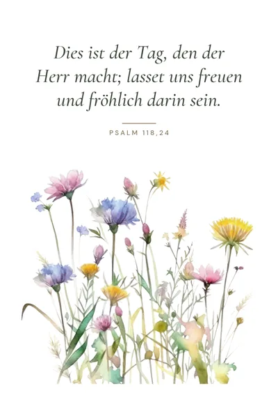 Postkarte Bibelworte mit Wildblumen, Motiv 06