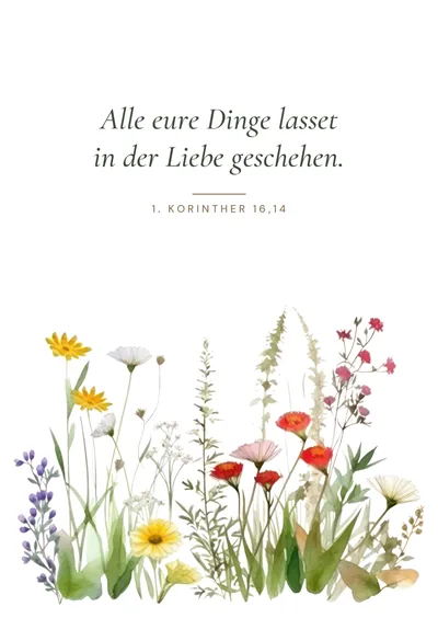 Postkarte Bibelworte mit Wildblumen, Motiv 07