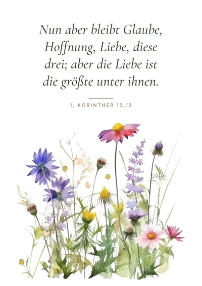 Postkarte Bibelworte mit Wildblumen, Motiv 08