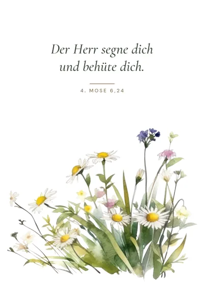 Postkarte Bibelworte mit Wildblumen, Motiv 09
