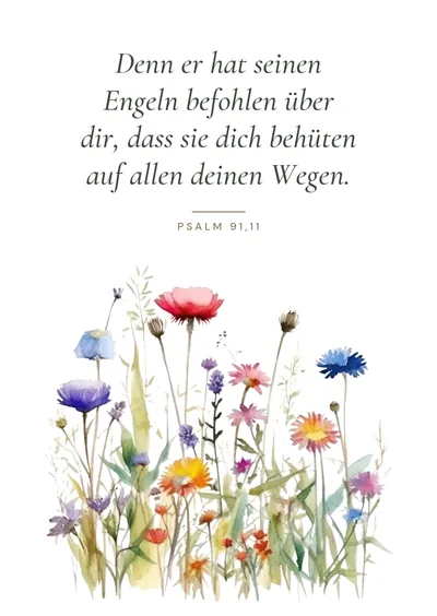 Postkarte Bibelworte mit Wildblumen, Motiv 10