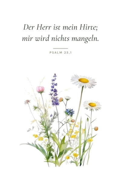 Postkarte Bibelworte mit Wildblumen, Motiv 12