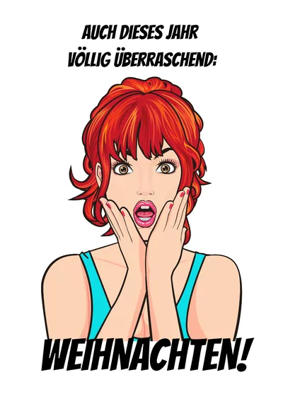 Postkarte Weihnachten mit Humor, Motiv 01