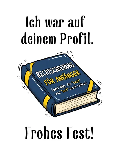 Postkarte Weihnachten mit Humor, Motiv 11